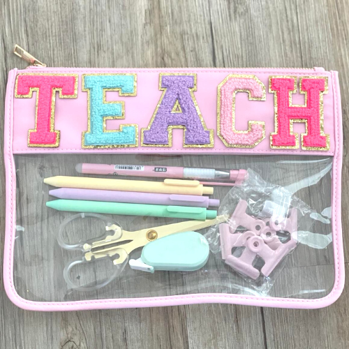 Pencil Case/Pouch - Pink TEACH