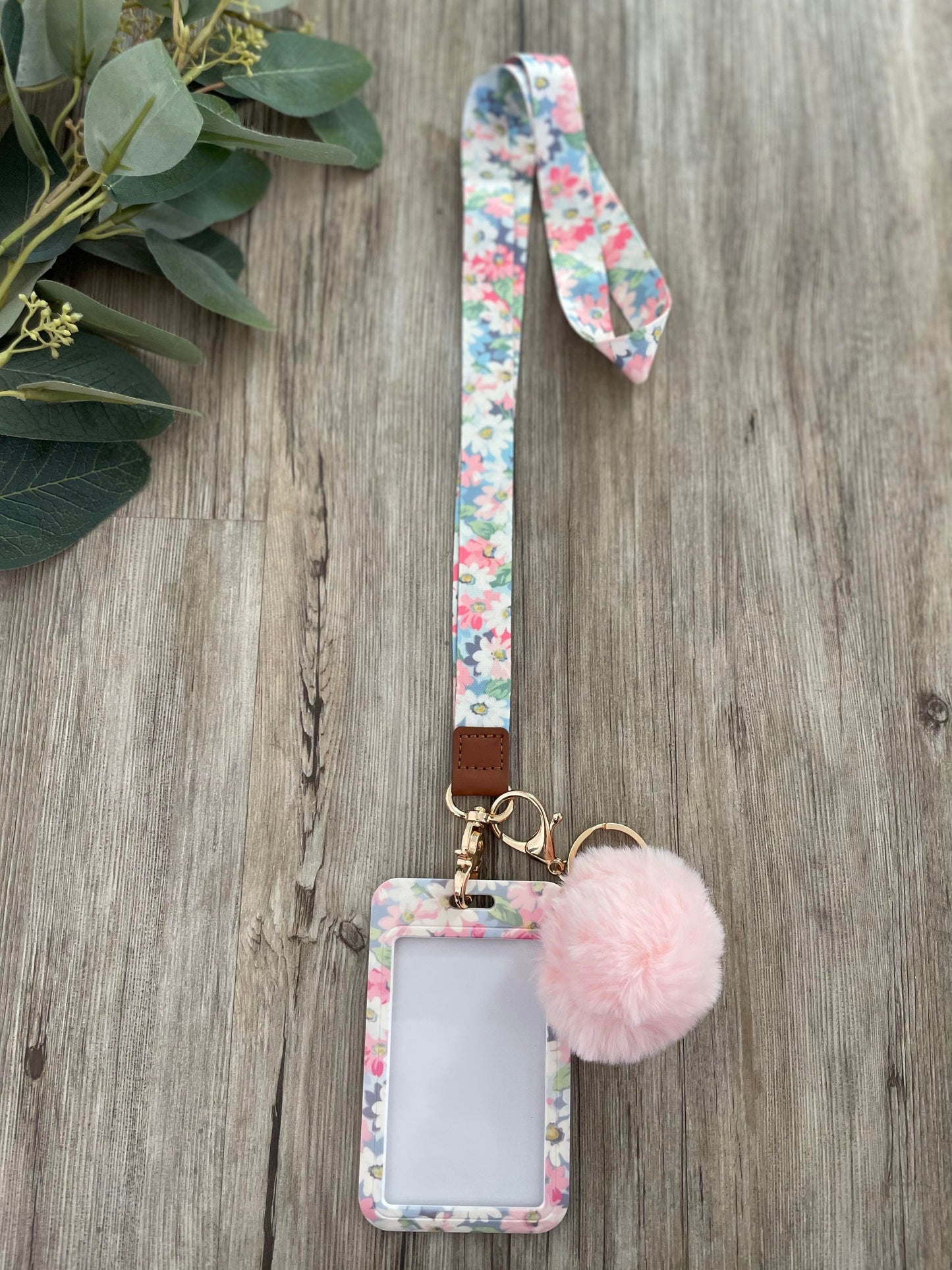 Floral Delight Lanyard/Keychain + ID Holder