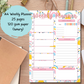 Rainbow Ready A4 Weekly Planner Pad